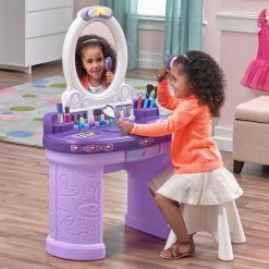 Alternative view of Step2 Pretty & Posh Vanity with Stool | Kids Pretend Play Vanity Set , Purple