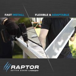 Alternative view of Stainless Steel Micro-Mesh, Raptor Gutter Guard: A Contractor-Grade DIY Gutter Cover That fits Any roof or Gutter type-48ft to a Box and fits a 5 Gutter.