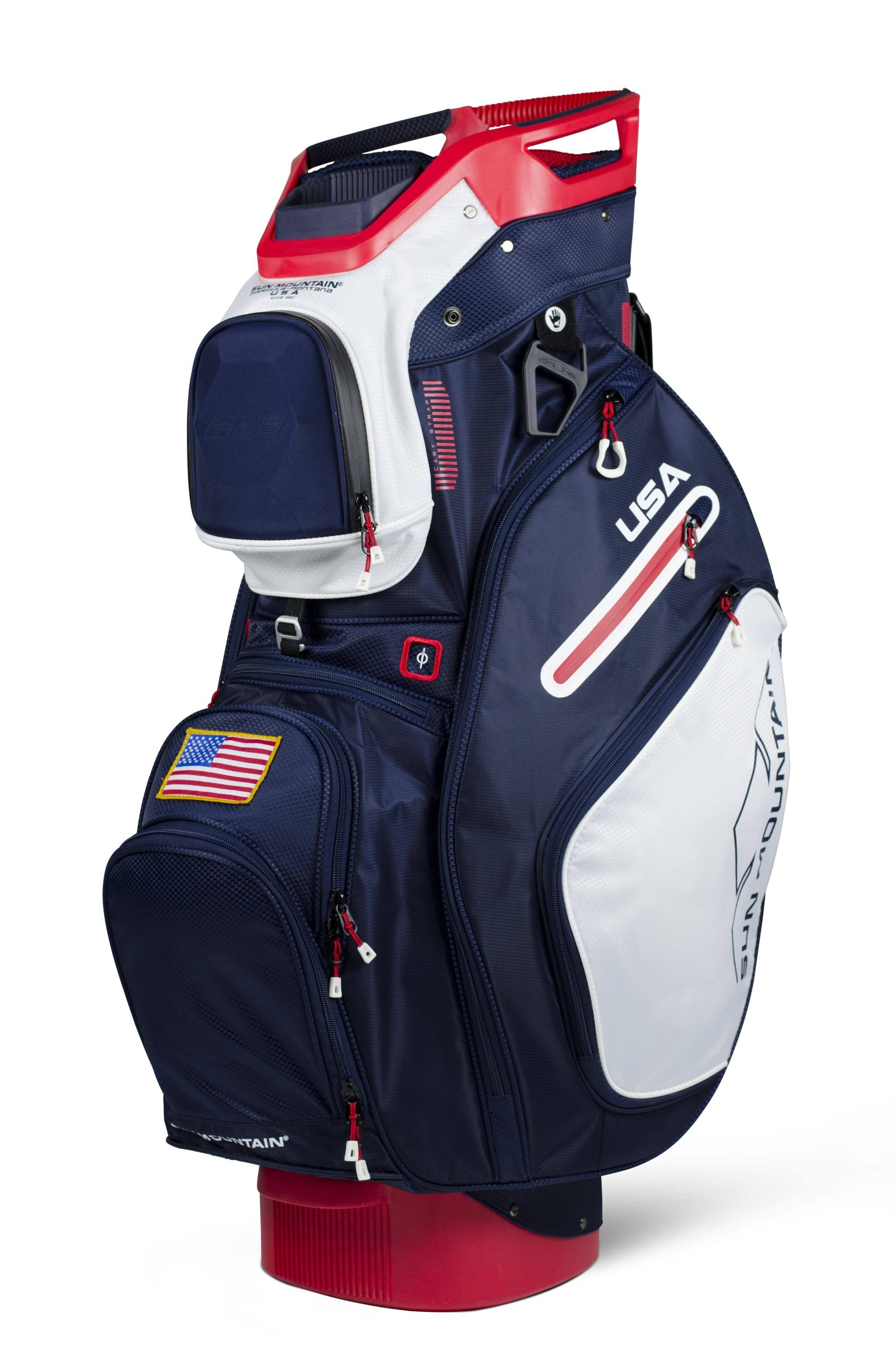 Sun Mountain 2018 C-130 Cart Bag | Navy/White/Red