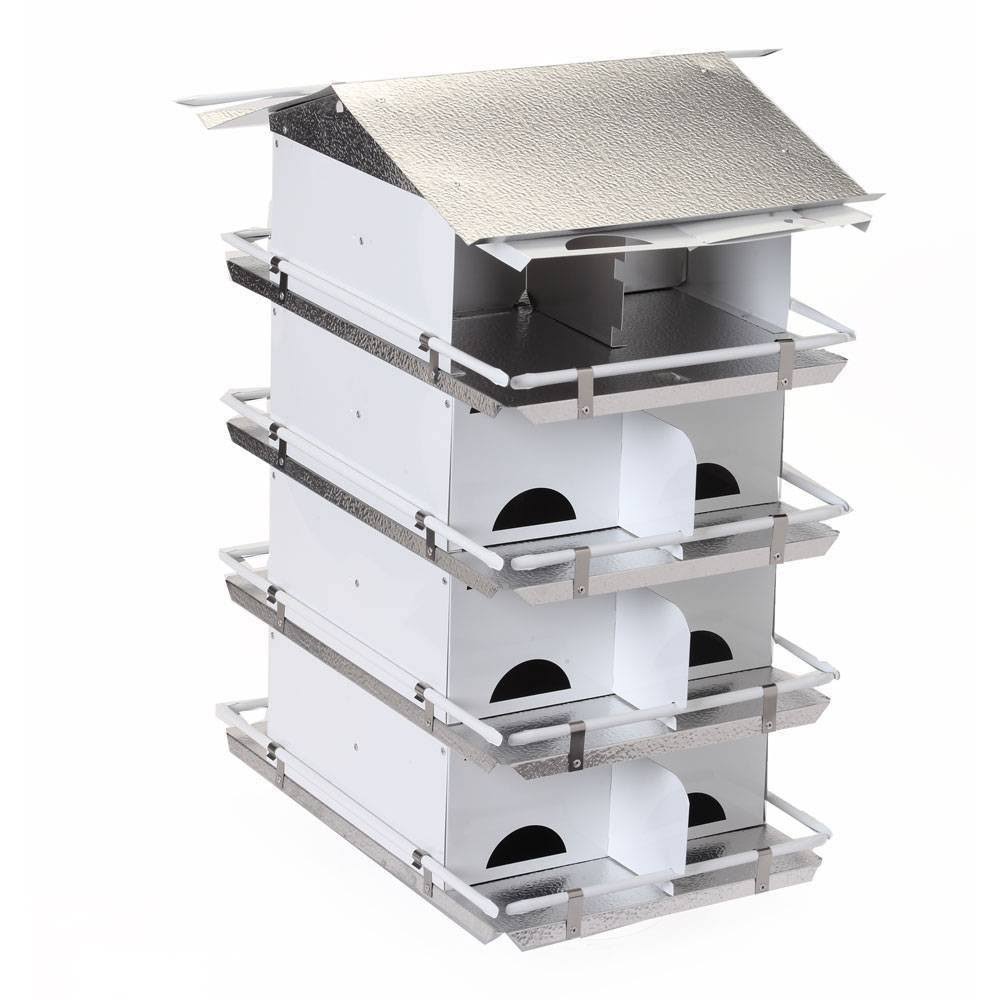 Birds Choice PMSR16 Starling Resistant Purple Martin House 4 Floor u0026 12 Room - Image 4