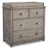 Simmons Kid&s Monterey 4 Drawer Dresser with Change Top – Rustic White