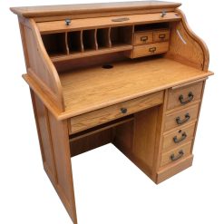 Chelsea Home Moon 42inch Student Roll Top Desk – Harvest Oak