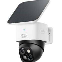 eufy Security SoloCam S340, Solar Security Cameras Wireless Outdoor, Cameras for Home Security, 360?? Pan & Tilt Surveillance, No Blind Spots, 2.4 GHz Wi-Fi, No Monthly Fee, HomeBase S380 Compatible