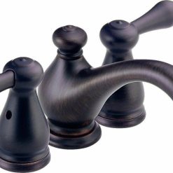Delta 4578-RBLHP Leland Widespread Bathroom Faucet W/O Handles, Rubbed Bronze