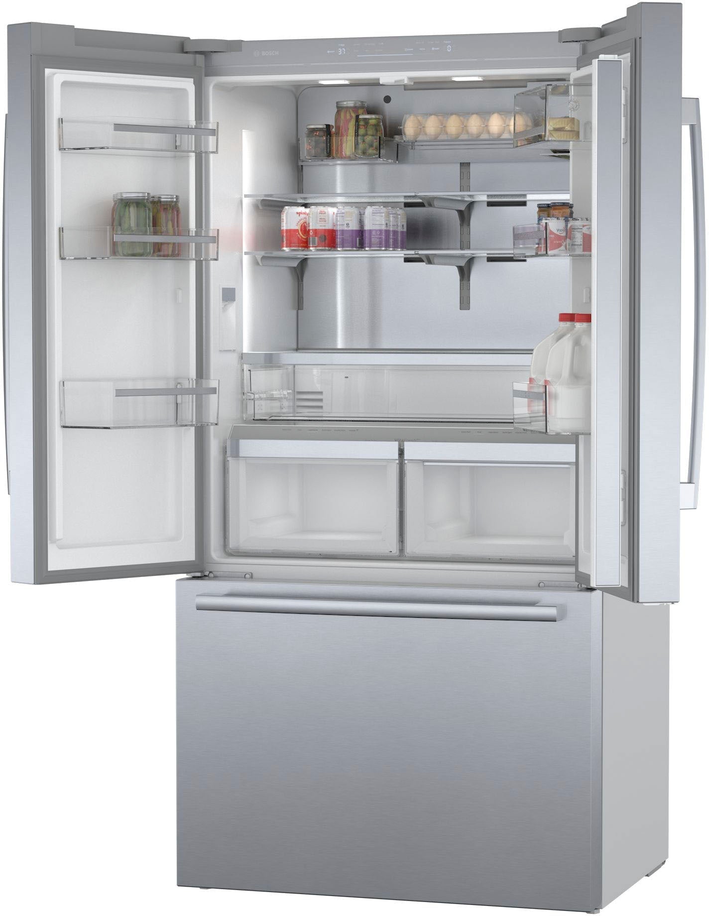 Bosch – 800 Series 21 Cu. Ft. French Door Counter-Depth Smart Refrigerator – Stainless steel - Image 17