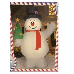 Alternative view of Gemmy Industries Yard Inflatables Frosty The Snowman, 9 ft