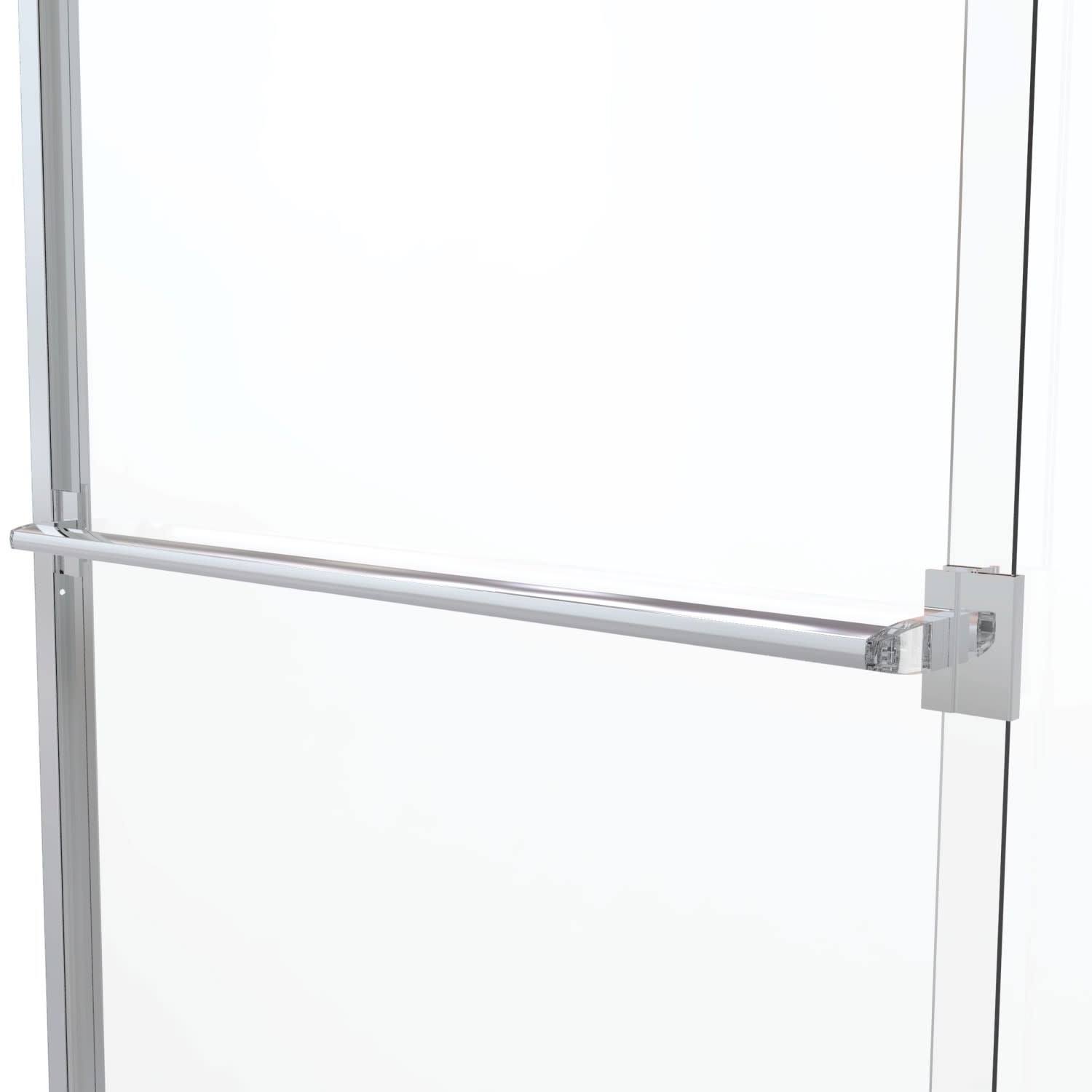 Basco 3500-44SRN Classic 64-1/2×22 High x 44×22 Wide Bypass Framed Shower Door with Silver - Image 2